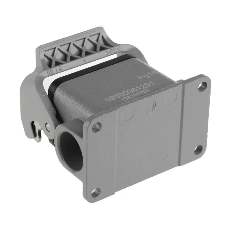 HARTING Han B Range Heavy Duty Power Connector Housing Surface Mount Die Cast Aluminium IP65 1 Lever 6B 09300061251