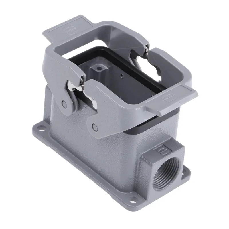 HARTING Han B Range Heavy Duty Power Connector Hood Surface Mount Die Cast Aluminium IP65 2 Lever 10B 09300101271
