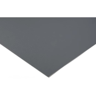 RS PRO Grey PVC Plastic Sheet 1 m x 500 mm x 15 mm Flame Resistant DIN 4102 B1 Model 438-6392