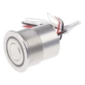 Schurter MCS 30 Series Illuminated Push Button Switch Latching Panel Mount 22.2 mm Cutout SPST Red LED IP40 IP65 1241.6400