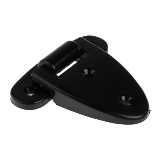 RS PRO Black Powder Coated Plastic Friction Hinge with Fixed Pin and Screw Fixing 61.5mm x 60mm x 13.5mm 438-9903