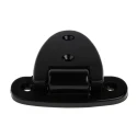 RS PRO Black Powder Coated Plastic Friction Hinge with Fixed Pin and Screw Fixing 61.5mm x 60mm x 13.5mm 438-9903