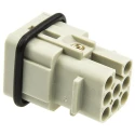 HARTING Heavy Duty Power Connector Insert, 10A, Han D Series Male, 8 Contacts 09210073031