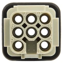 HARTING Heavy Duty Power Connector Insert, 10A, Han D Series Male, 8 Contacts 09210073031
