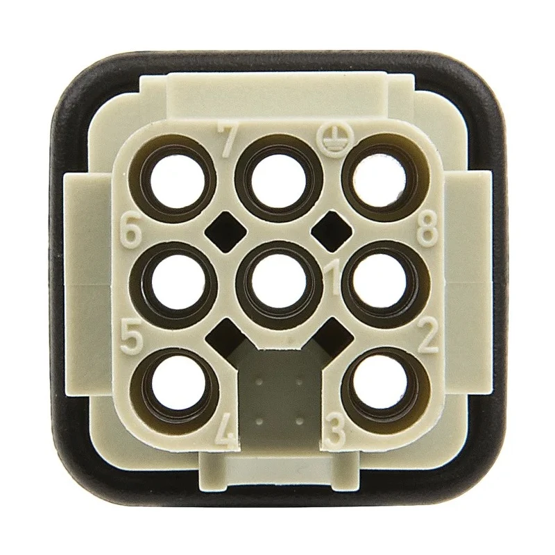 HARTING Heavy Duty Power Connector Insert, 10A, Han D Series Male, 8 Contacts 09210073031