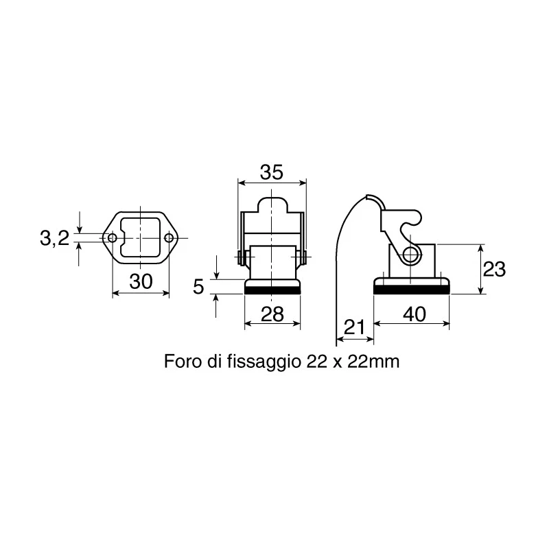 HARTING Heavy Duty Power Connector Insert, 10A, Han D Series Male, 8 Contacts 09210073031