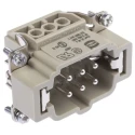 HARTING Heavy Duty Power Connector Insert 16A 500V Han E Series Male 6 Contacts 09330062601