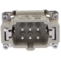 HARTING Heavy Duty Power Connector Insert 16A 500V Han E Series Male 6 Contacts 09330062601