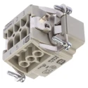 HARTING Heavy Duty Power Connector Insert 16A 500V Han E Series Male 6 Contacts 09330062601
