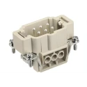 HARTING Heavy Duty Power Connector Insert 16A 500V Han E Series Male 6 Contacts 09330062601