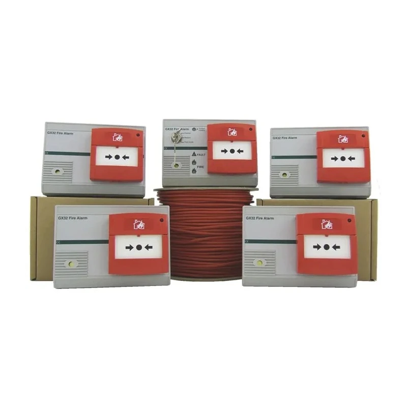 Hoyles Battery Powered Fire Alarm Kit GX32KIT400 with GX32CIE Controller, 100 m Twin Red Cable, 4 Manual Call Points