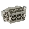 HARTING Heavy Duty Power Connector Insert 16A 500V Han E Series Male 10 Contacts 09330102601