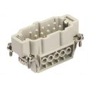 HARTING Heavy Duty Power Connector Insert 16A 500V Han E Series Male 10 Contacts 09330102601