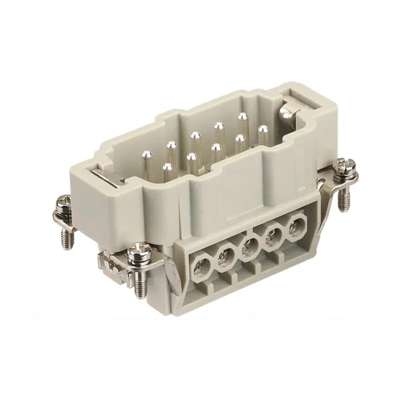 HARTING Heavy Duty Power Connector Insert 16A 500V Han E Series Male 10 Contacts 09330102601