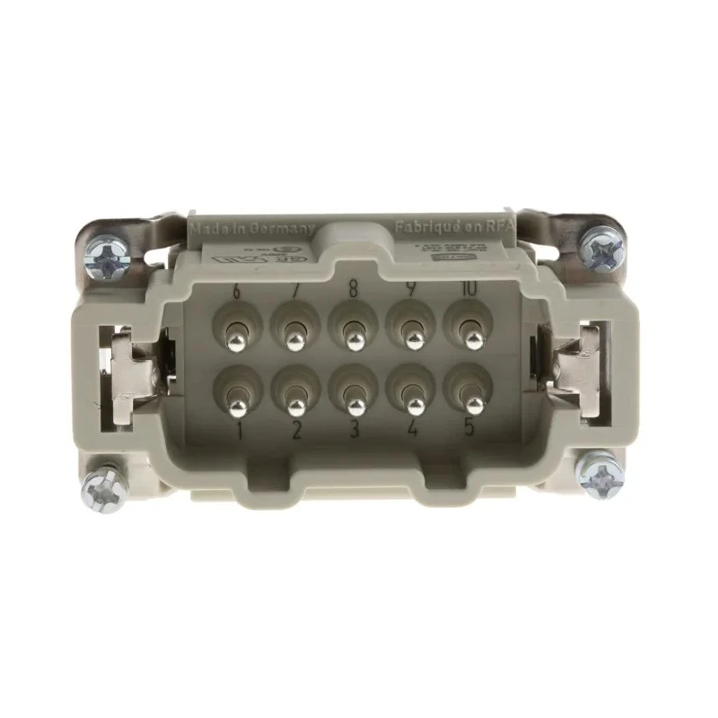 HARTING Heavy Duty Power Connector Insert 16A 500V Han E Series Male 10 Contacts 09330102601