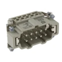 HARTING Heavy Duty Power Connector Insert 16A 500V Han E Series Male 10 Contacts 09330102601