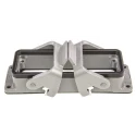 HARTING Han B Range Heavy Duty Power Connector Housing Bulkhead Mount Die Cast Aluminium Body IP65 09300240301