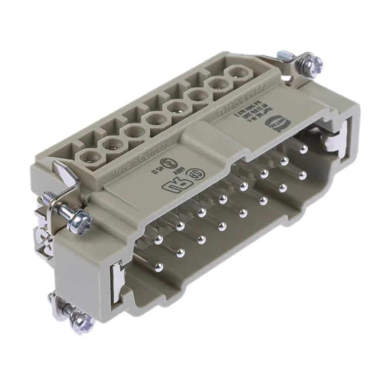 HARTING Heavy Duty Power Connector Insert 16A 500V Han E Series Male 16 Contacts 09330162601