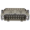 HARTING Heavy Duty Power Connector Insert 16A 500V Han E Series Male 16 Contacts 09330162601