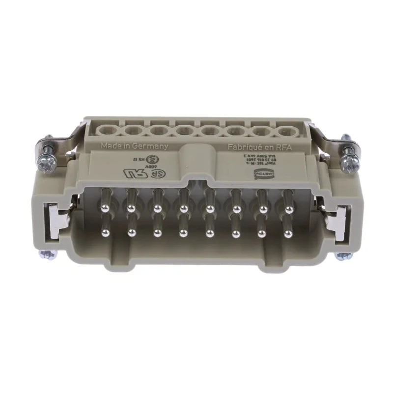 HARTING Heavy Duty Power Connector Insert 16A 500V Han E Series Male 16 Contacts 09330162601