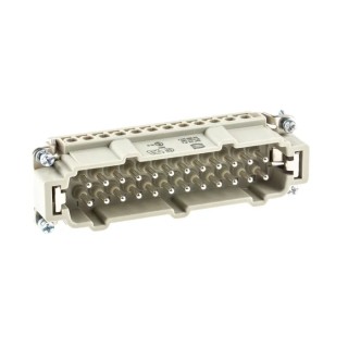 HARTING Heavy Duty Power Connector Insert 16A 500V 24 Contacts Male Han E Series 09330242601