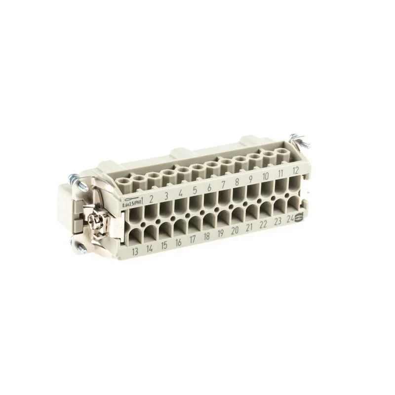 HARTING Heavy Duty Power Connector Insert 16A 500V 24 Contacts Male Han E Series 09330242601