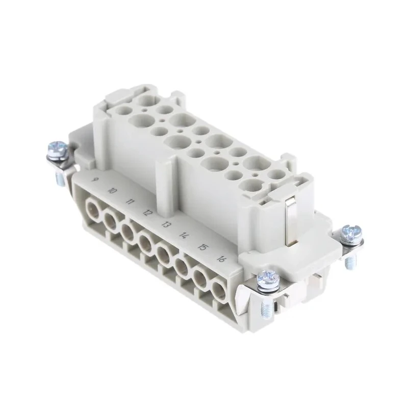 HARTING Heavy Duty Power Connector Insert 16A 500V Han E Series Female 16 Contacts 09330162701