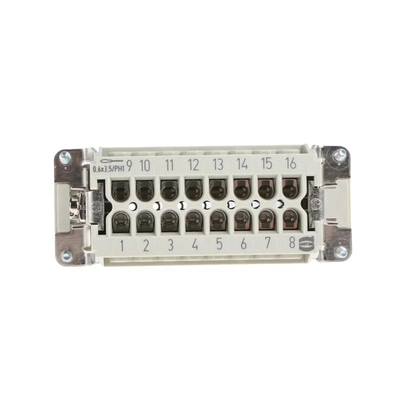 HARTING Heavy Duty Power Connector Insert 16A 500V Han E Series Female 16 Contacts 09330162701