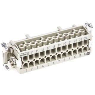 HARTING Heavy Duty Power Connector Insert 16A 500V Han E Series Female 24 Contacts 09330242701