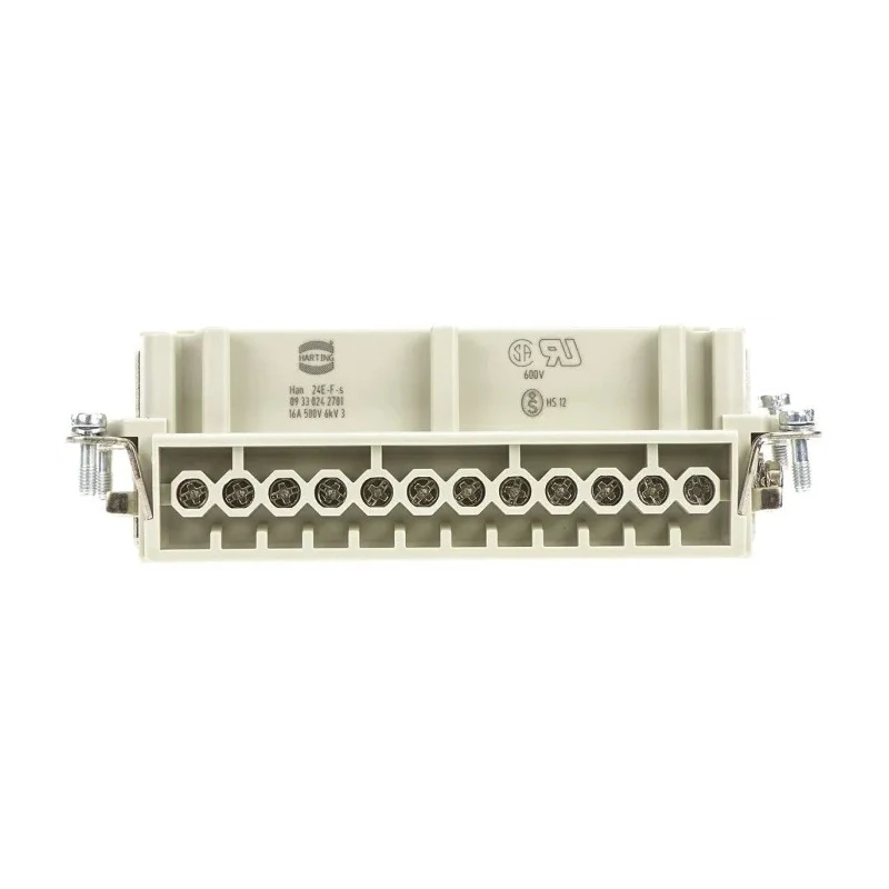 HARTING Heavy Duty Power Connector Insert 16A 500V Han E Series Female 24 Contacts 09330242701