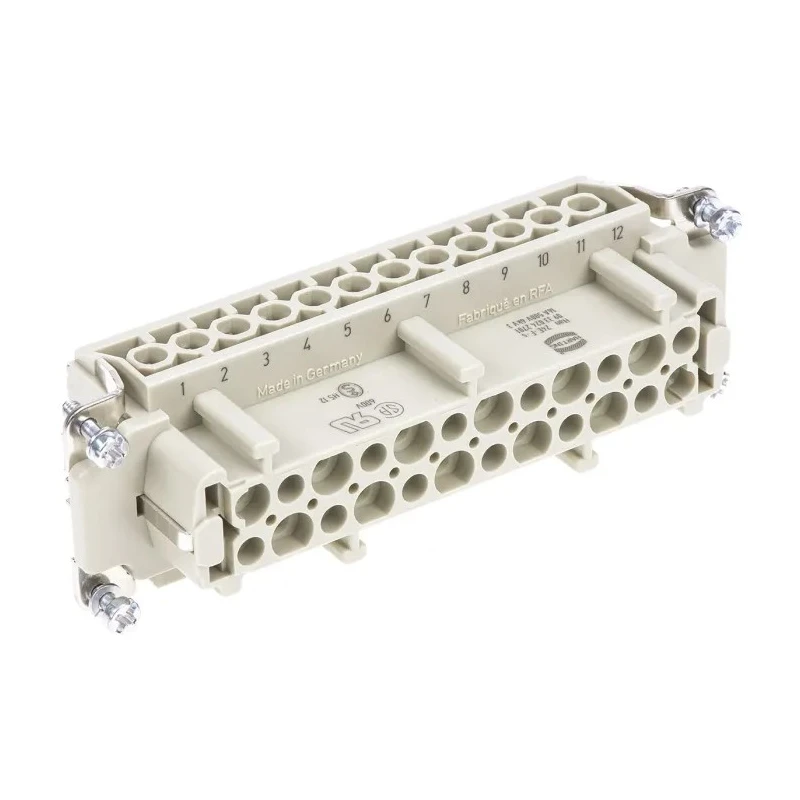 HARTING Heavy Duty Power Connector Insert 16A 500V Han E Series Female 24 Contacts 09330242701
