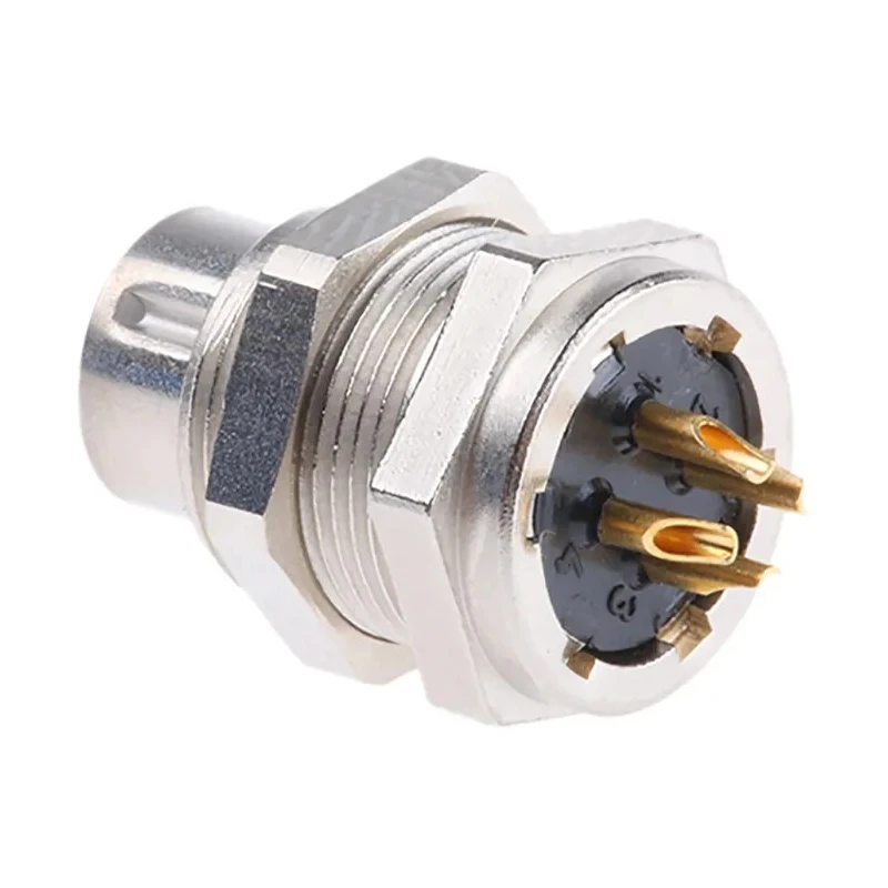binder Circular Connector 4 Contacts Panel Mount M9 Socket Male IP40 711 Series 09-0081-00-04