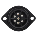 Hirschmann Circular Connector 6 Contacts Flange 21.8 mm Socket Female IP67 Polymer Housing 250V 10A Solder 932325100 CA 6 GD