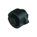 Hirschmann Circular Connector 6 Contacts Flange 21.8 mm Socket Female IP67 Polymer Housing 250V 10A Solder 932325100 CA 6 GD