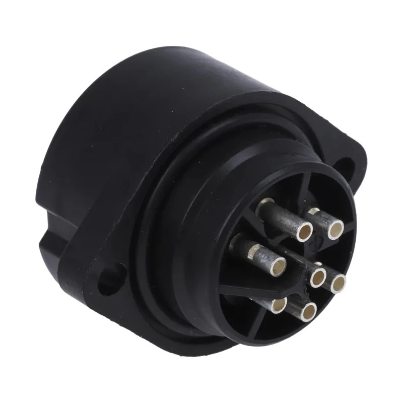 Hirschmann Circular Connector 6 Contacts Flange 21.8 mm Socket Female IP67 Polymer Housing 250V 10A Solder 932325100 CA 6 GD