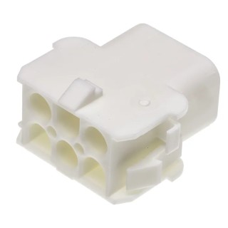 TE Connectivity Universal MATE-N-LOK Female Connector Housing 6 Way 2 Row Straight 6.35 mm Pitch 350781-1