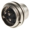 binder 4 Pole Straight Miniature DIN Plug, 6A Current, 250V Voltage, Screw Mount Panel Male Connector 09.0311.00.04