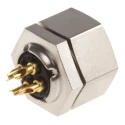 binder Circular Connector 4 Contacts Panel Mount M9 Socket Female IP40 Nylon Housing 125V 3A 711 Series 09-0082-00-04