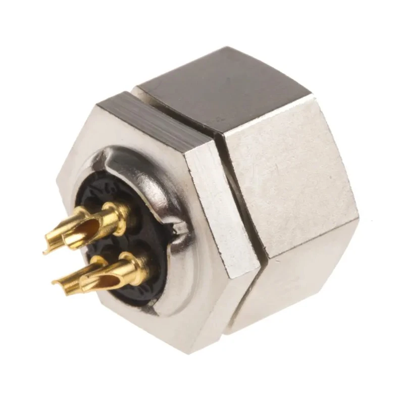 binder Circular Connector 4 Contacts Panel Mount M9 Socket Female IP40 Nylon Housing 125V 3A 711 Series 09-0082-00-04