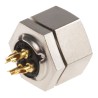 binder Circular Connector 4 Contacts Panel Mount M9 Socket Female IP40 Nylon Housing 125V 3A 711 Series 09-0082-00-04
