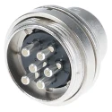 binder 6 Pole Straight Miniature DIN Plug, 5A, 250V, Screw, Panel Mount Male 09.0323.00.06