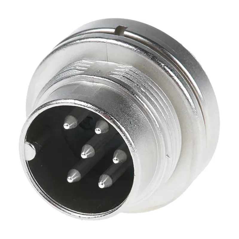 binder 6 Pole Straight Miniature DIN Plug, 5A, 250V, Screw, Panel Mount Male 09.0323.00.06