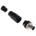 binder Circular Connector, 4 Contacts, Cable Mount, M12 Connector Size, Male Plug, IP67 Rated, Screw Clamp 99 0429 14 04