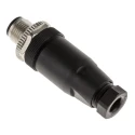 binder Circular Connector, 4 Contacts, Cable Mount, M12 Connector Size, Male Plug, IP67 Rated, Screw Clamp 99 0429 14 04