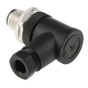binder Industrial Circular Connector, 4 Contacts, Cable Mount, M12 Connector, Plug, Male, IP67, 713 Series 99 0429 24 04