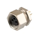 binder Circular Connector, 3 Contacts, Panel Mount, M9 Connector, Socket, Female, IP40, 711 Series 09-0078-00-03