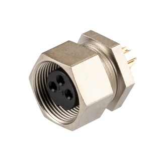 binder Circular Connector, 3 Contacts, Panel Mount, M9 Connector, Socket, Female, IP40, 711 Series 09-0078-00-03
