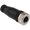 binder Circular Connector 4 Contacts Cable M12 Socket Female IP67 Polyamide Housing 250V 4A Screw Clamp 713 99 0430 14 04