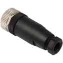 binder Circular Connector 4 Contacts Cable M12 Socket Female IP67 Polyamide Housing 250V 4A Screw Clamp 713 99 0430 14 04