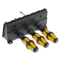 Wera Pozidriv Standard Screwdriver Set with 6 Pieces, Slotted and PZ Tips, Hex Bolster 05018287001